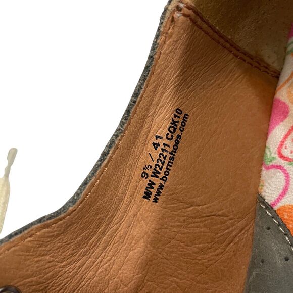 BORN 9 1/2 41 Womens Kai‎ Grey Leather Sneaker Lace Up. Lot Top Casual Comfort - Picture 6 of 7